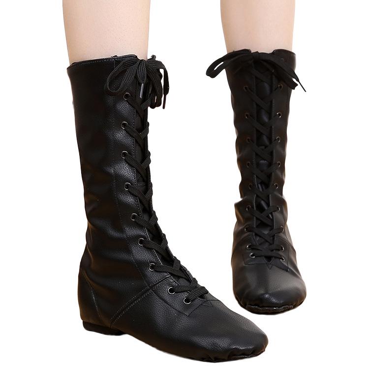 

Children s and Adult Soft Sole PU Jazz Dance Shoes - Black Ballet Girls Leather Shoes 42 чорний