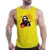 Sommer Herren Fitness Outdoor Sport Rundhalsweste Totenkopfmuster 2D Gedruckt Jugend Trend Atmungsaktives Ärmelloses Shirt