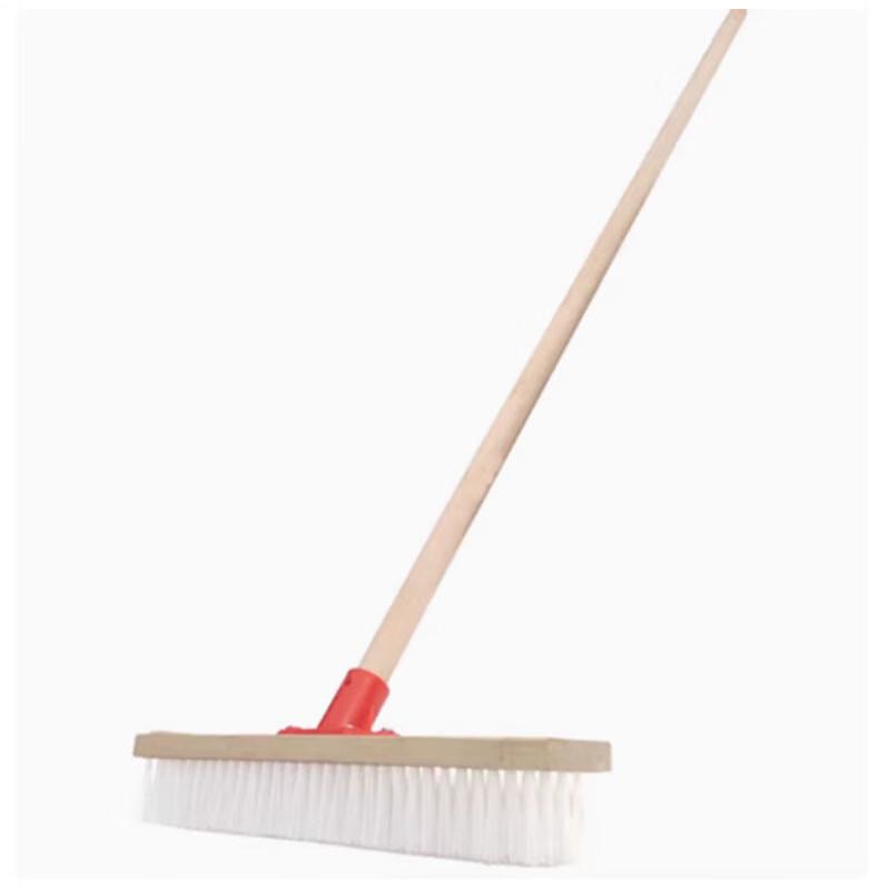 DTJC Wooden Long Handle Hard Bristle Floor Brush