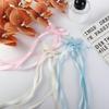 Lolita Long Ribbon Hair Clip Cloth Y2k Hair Tie Trendy Bowknot Hair Tie  Women