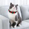 Pet Collar Plush Balls Decorative Fastener Tape Christmas Cats Dogs Pompom Collars for Birthday