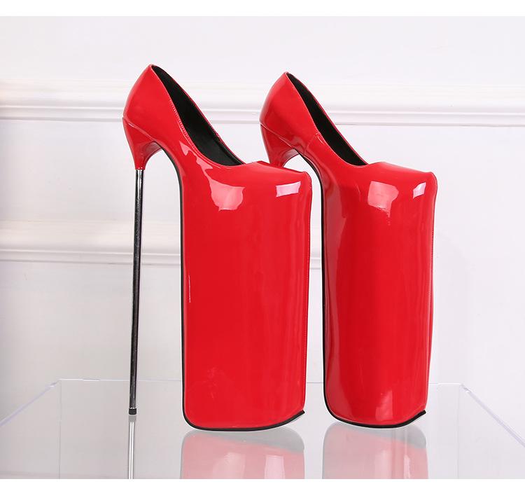 Crossdresser Flowers Stiletto Sexy 30cm Metall Thin High Heels Shoes Woman Waterproof Pumps Zapatos Mujer Plus:35-46