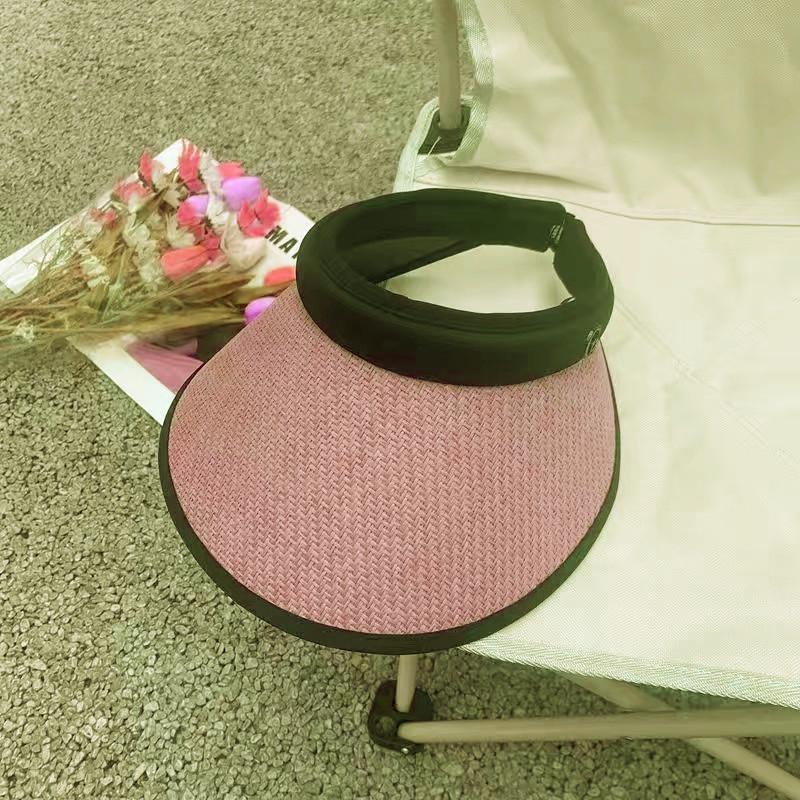 UV eaves empty top sun protection hat women's summer UV protection face cover sun hat men's cycling travel sun hat tide