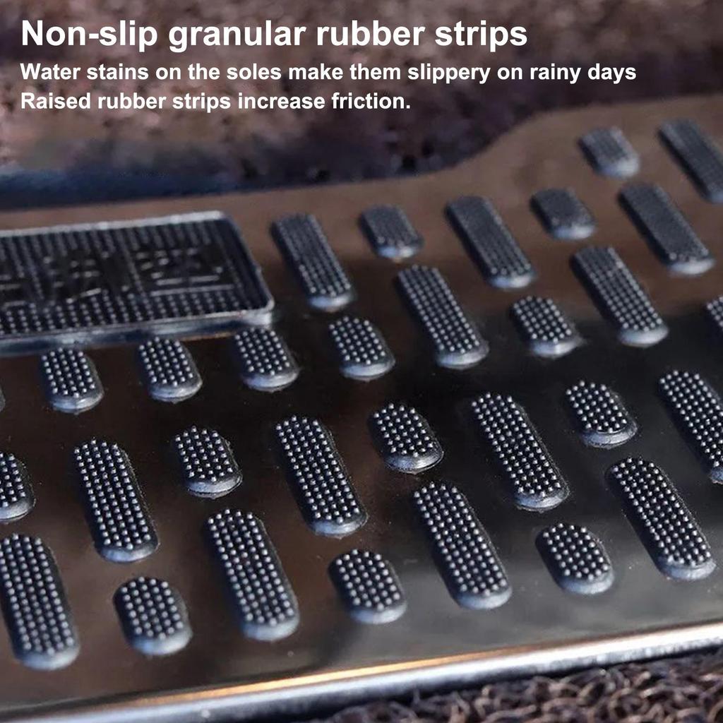 Car Foot Mat Driver Truck Floor Mat Wear-Resistant Stainless Metal Brake Plate Anti-Slip Pedal For Women Automotive Road Trip