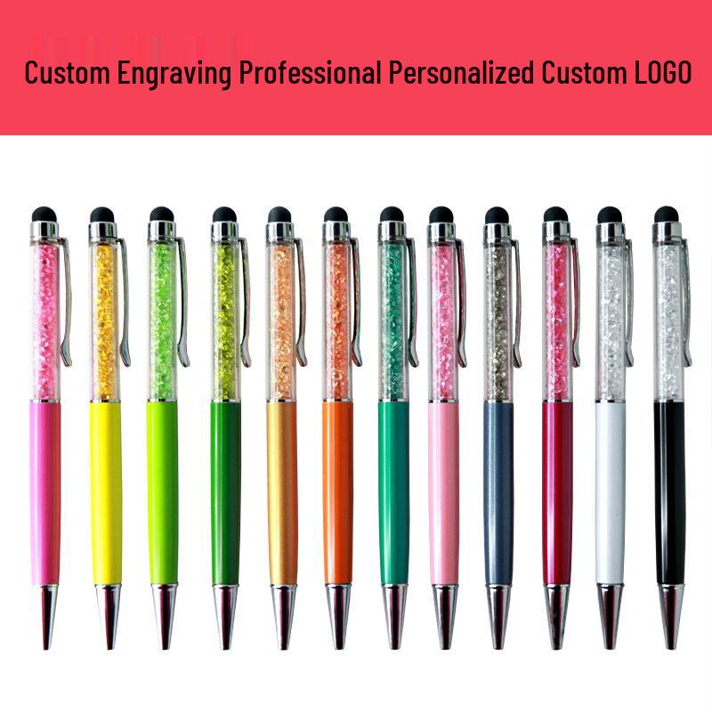 Crystal Rhinestone Ballpoint Pen with Capacitive Touch Screen – Custom Logo Gift Pen.