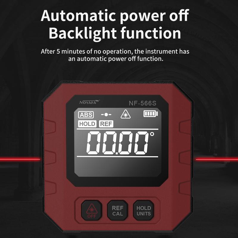 NOYAFA Digital Inclinometer Angle Protractor NF-566S Mini Magnetic Spirit Level Precision Measurement Angle Gauge with Backlight