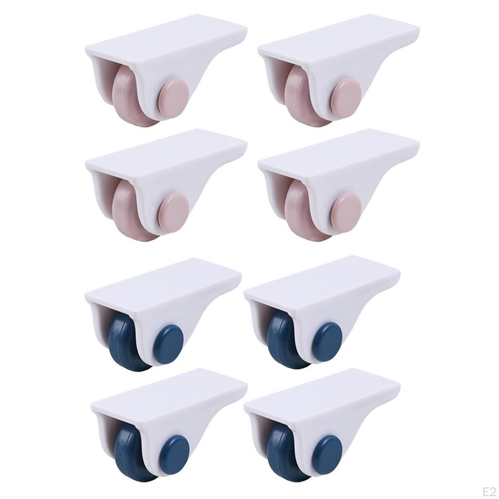4Pcs Self Casters Wheels with Degree Universal Rotation Small Pulleys Sticky Wheel Roller Ball for