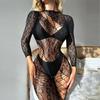 Summer Sexy Women's Jumpsuit Lace Hollow Out See Through Fitted Top Casual Nightclub Sexy Jumpsuit Costume