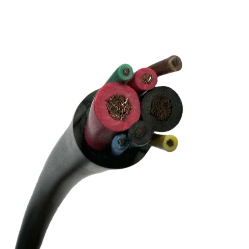 M23 Elbow Connector Cable: 2x4mm² Servo Motor Power Multicore with Hybrid PVC Sheath, OD 13mm