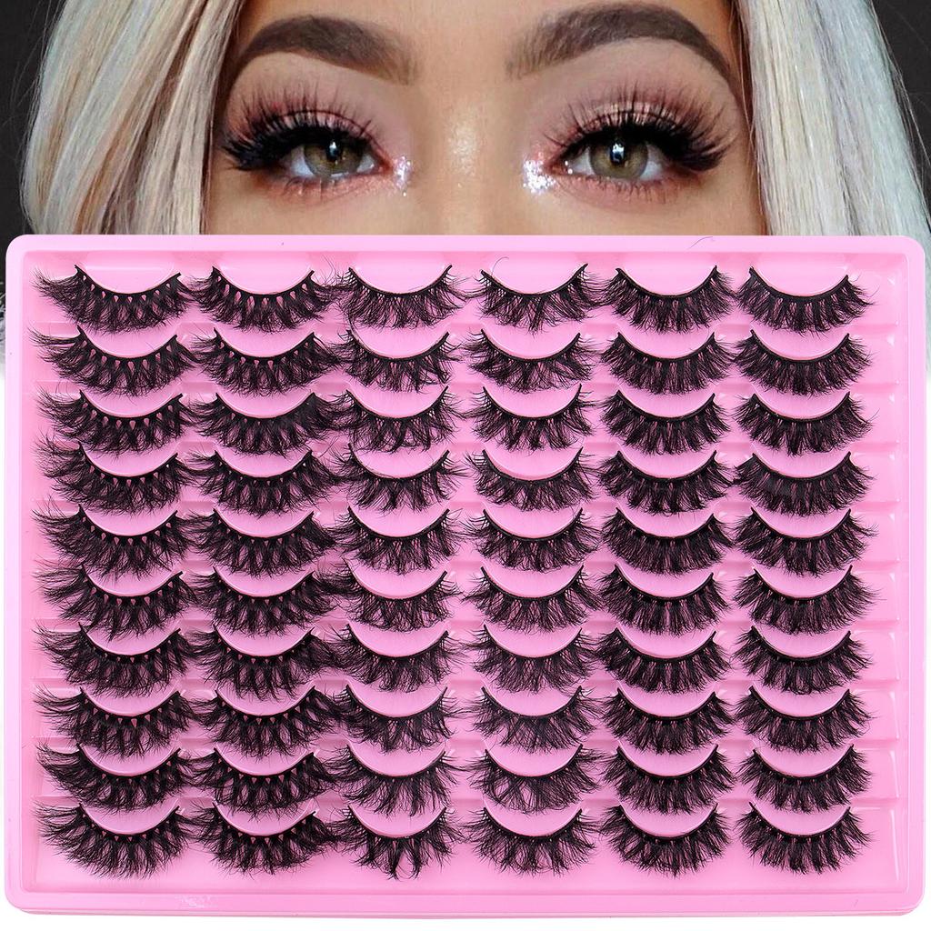 30 Pairs Of Imitation Mink False Eyelashes, Multi-Layer Thick Eyelashes, Daily Simulation Eyelashes
