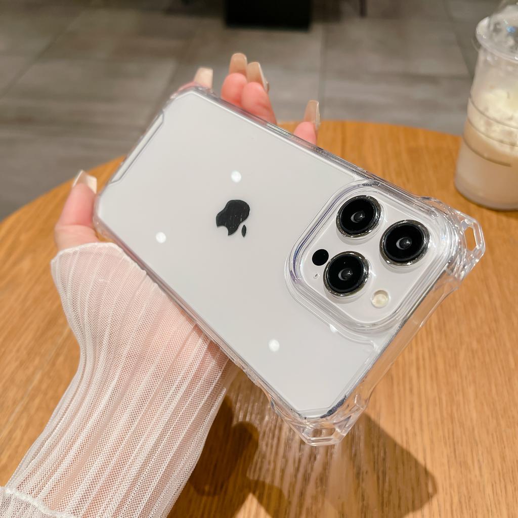 Four Corner Airbag Clear Phone Case For Apple iPhone 17 16 15 14 13 12 11 Pro Max Soft TPU Transparent Cover Protective Shell