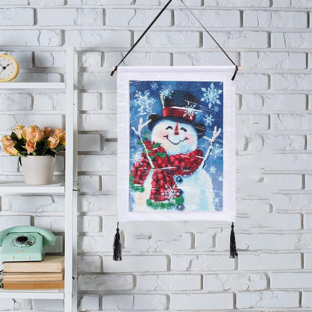

Wood Diamond Painting Hanging Frame with Tassels Poster Hanger Art Hanging Picture
