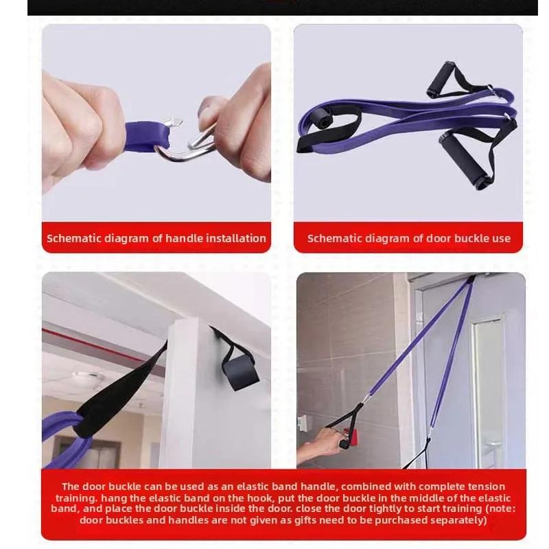 Hot Selling Yoga Fitness Resistance Band Tension Band Tension Rope Suspension Elastic Rope Strength Training Belt Tpe Material