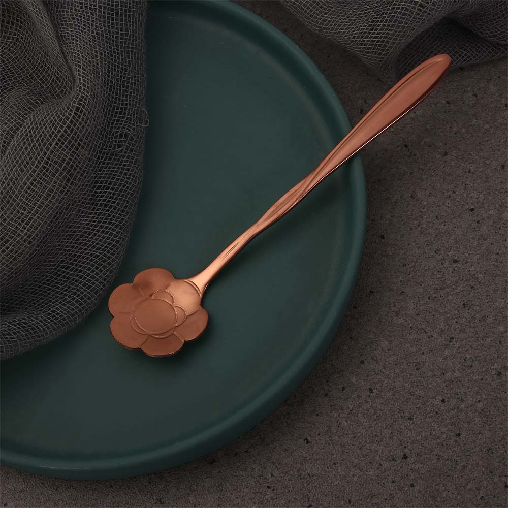 

for Sugar Ice Cream Coffee Dessert Stainless Steel Mixing Spoon Tableware Soup Spoon Cutlery Set Teaspoon Flower Spoon Set