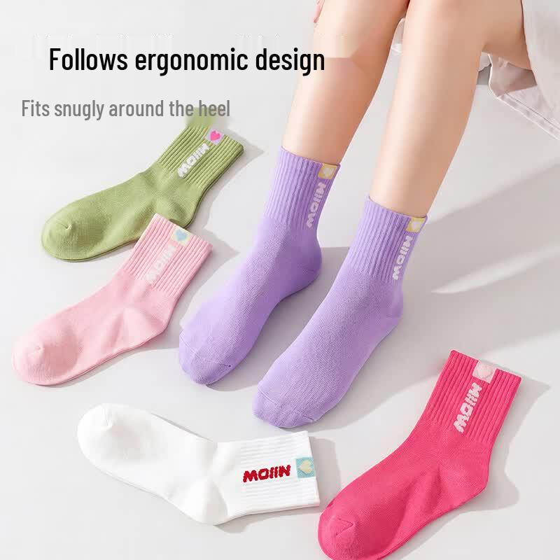 MaoRen Mädchen Kniehohe Baumwollsocken