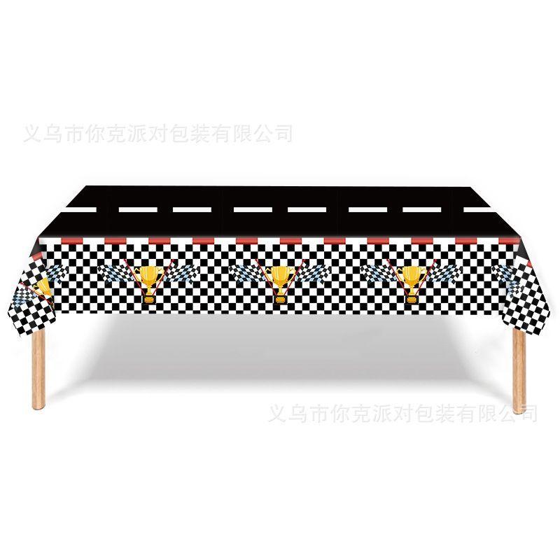 Cartoon Racing-Themed Party: Children's Birthday Tableware, Disposable Paper Plates and Cups, Decorations, and Themed Scene Setup