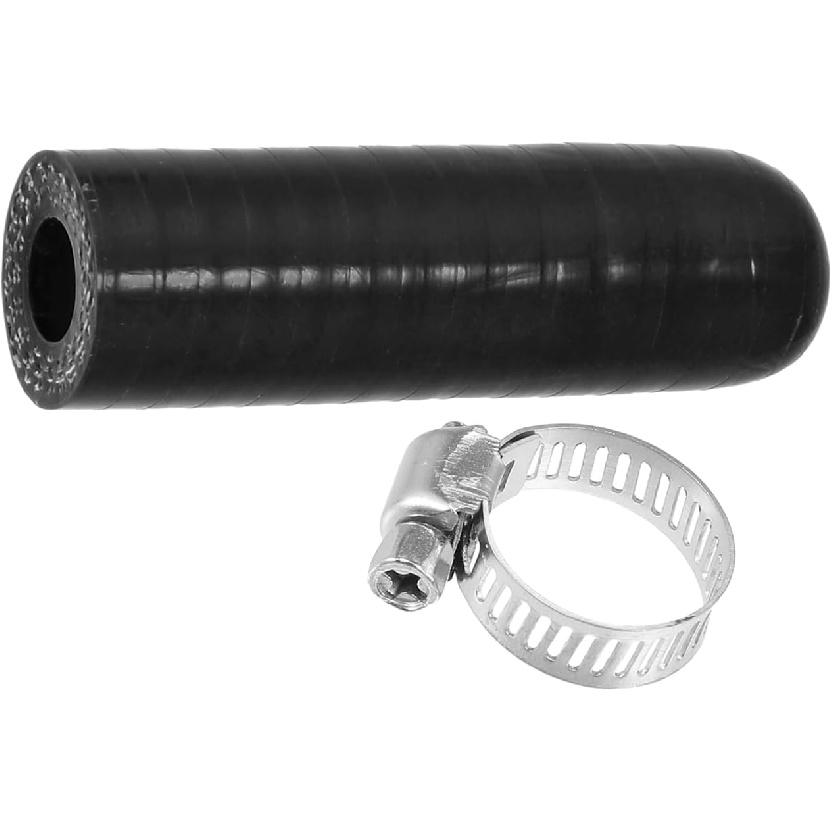 Motoforti 3/8  10mm ID Black High Temperature Silicone Coolant Cap with Clamp for Turbo Bypass, Heater, Throttle Body, Vacuum, Water Port Protective