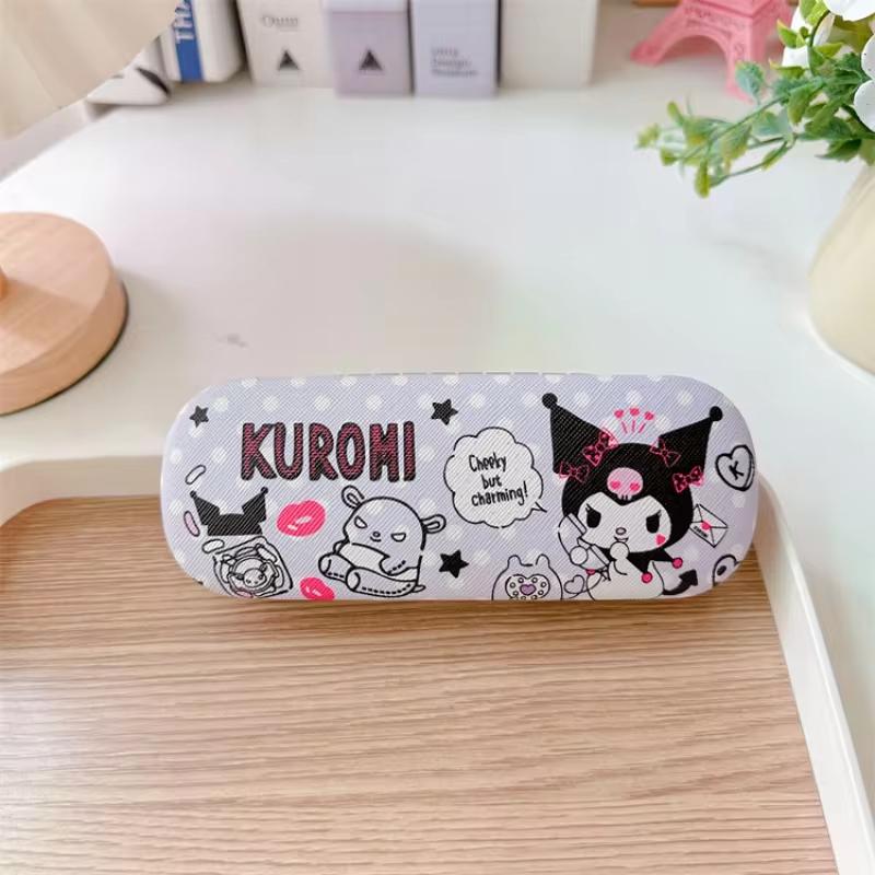 MINISO Disney Stitch Glasses Storage Box Cute Cartoon Sanrio Hello Kitty Student Glasses Sunglasses Protective Box Student Gifts