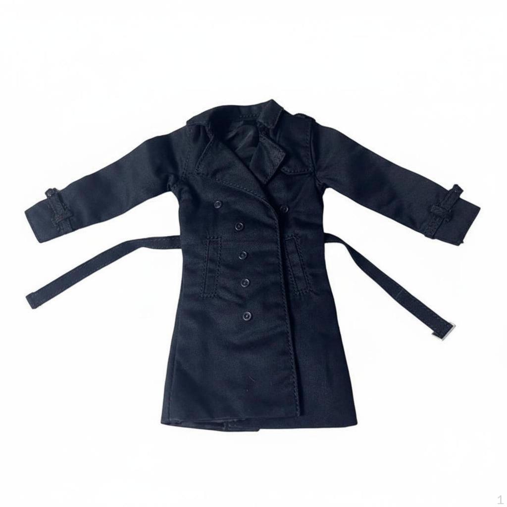 1/6 Scale Trench Coat Trendy Figure Realistic Detail 12 Inch Doll Overcoat for