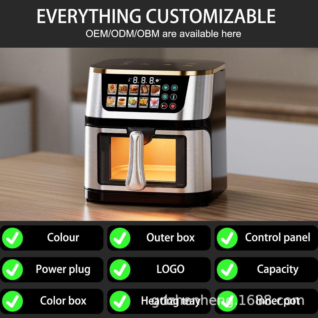 Inteligentna frytkownica powietrzna ze stali nierdzewnej o dużej pojemności 10L/12L