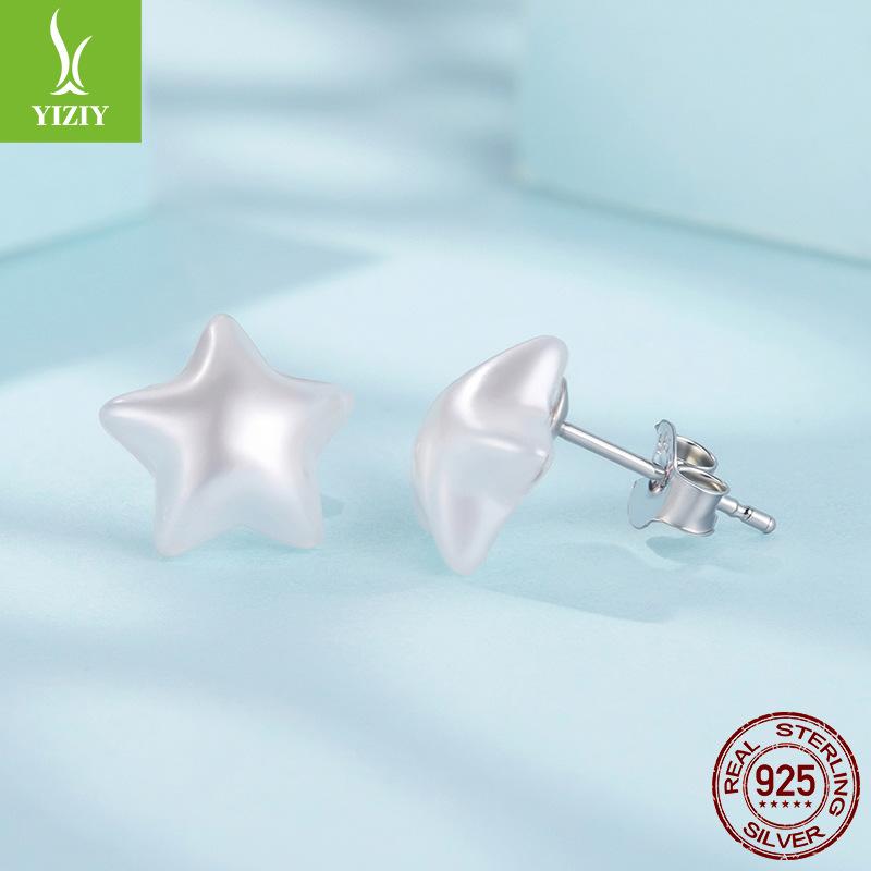 

Фантазийные серьги-пусеты «Умная звезда» с фееричным характером из стерлингового серебра 925 пробы 925 silver