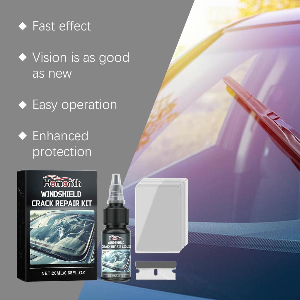 20 ml Glassreparasjonssett for sprekker Auto Frontrutesprekker Riper Klar sikt Limløsning