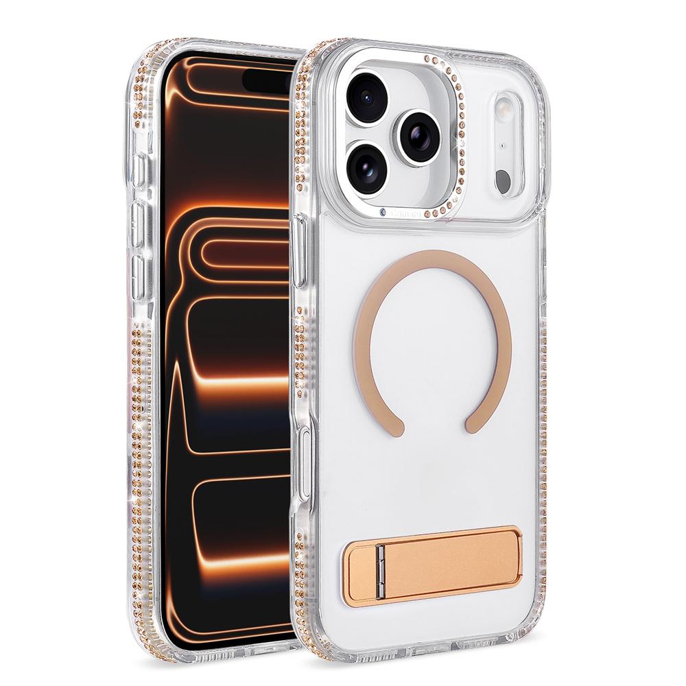 

Transparent Magnetic Hidden Folding Stand Phone Case For iPhone 17 16 15 14 13 12 Pro Max Plus Air For Magsafe PC Cover Case & Holder&iPhone 14 Plus