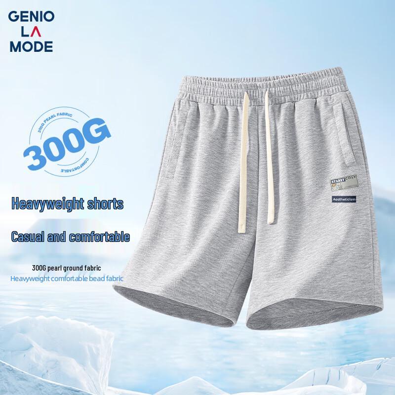 GENIOLAMODE Herren Sommer Schwere Fünf-Punkt-Shorts