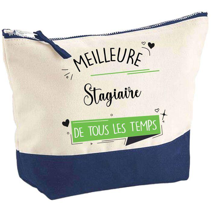Trousse de maquillage - PLANETEE - Meilleure Stagiaire de tous les temps - Grand format - Coton - Fabrication française