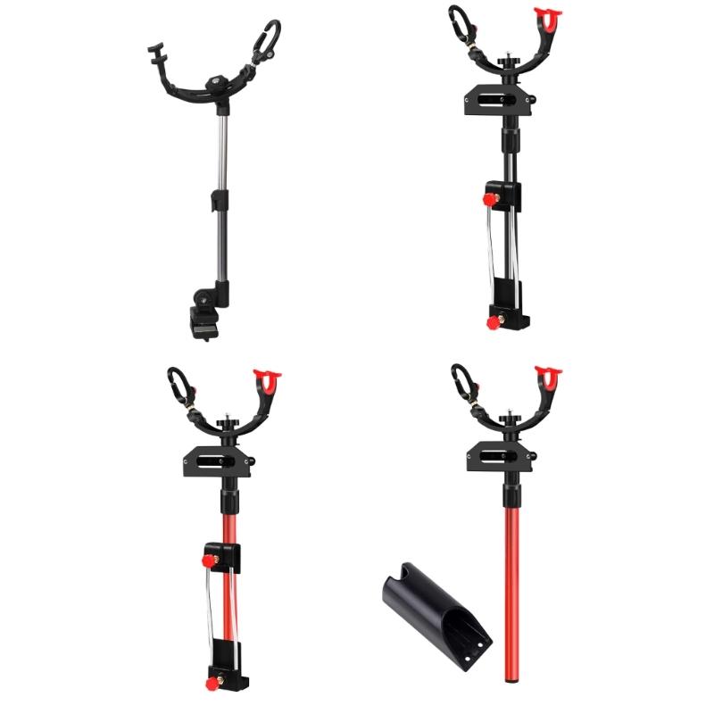 Telescopic Fishing Rod Holder Adjustable Angles for Kayak Boats with Universal Baits Box Mount Rod Stand Easy Installation