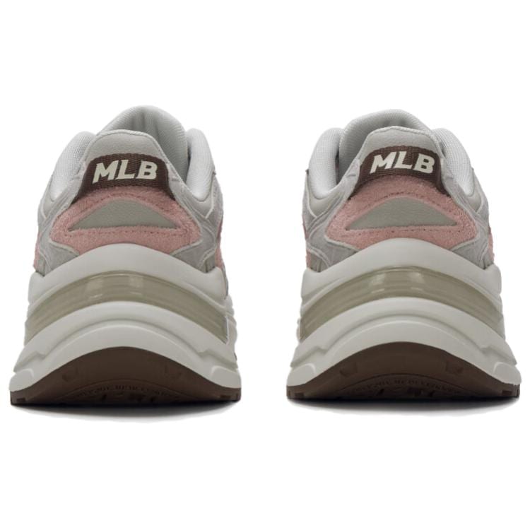 MLB Curve Runner Abrasion Resistant Breathable Low top Casual Shoes Unisex Gray Pink 3ARNC025N-50PKL