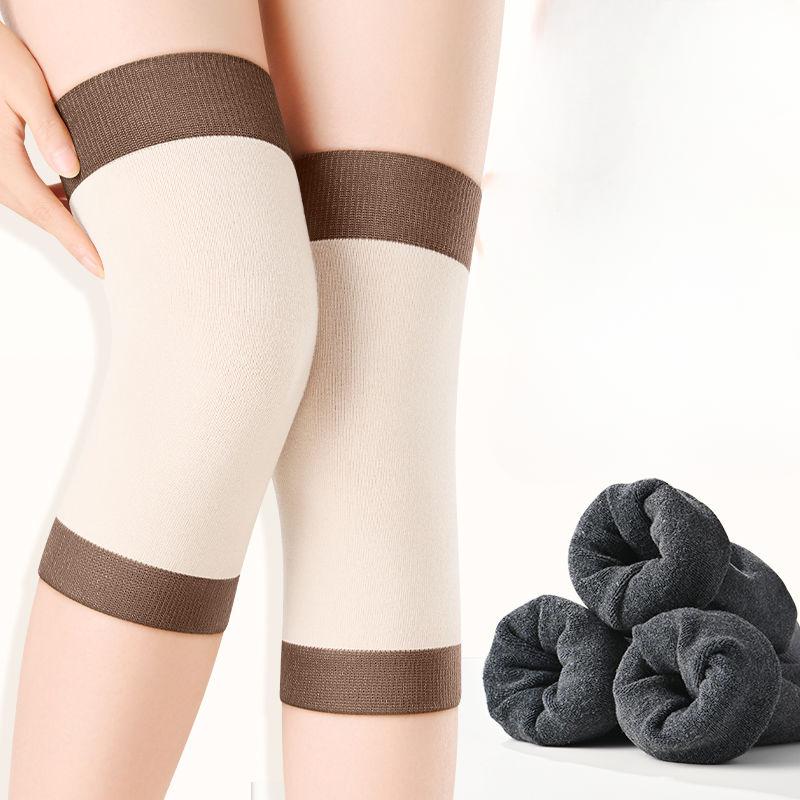 Thickened Heated Knee Warmers Unisex Cold Protection Leg Warmers for Middle-Aged and Elderly