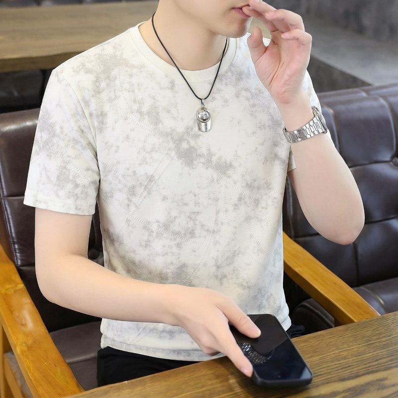 Middle-Aged & Young Printed Summer Crew Neck T-Shirt Casual Short Sleeve Loose Fit Top M