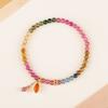 Rainbow Natural Stone Bracelet With South African Red Agate Pendant Vintage Elegant Women Wrist Fashion Accessories