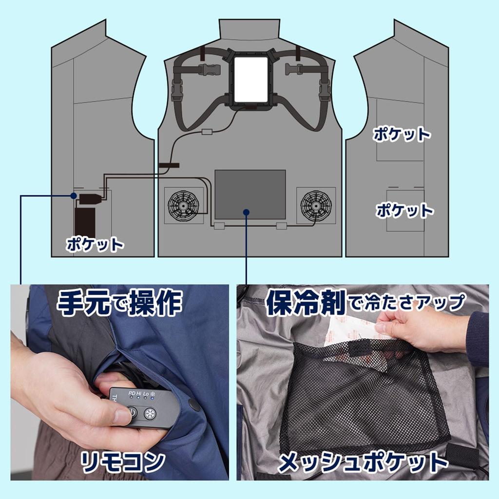 [THANKO] Exceptionally Cooling "Refrigerated Clothing" 2026 Model Vest - Peltier X Fan Hybrid Cooling, Cooling Plate, Fan-equipped Workwear, Heatstrok