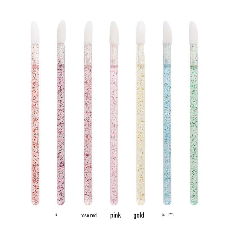 50er-Pack Einweg-Kristall-Lipgloss-Pinsel - Tragbare Make-up-Schönheitswerkzeuge