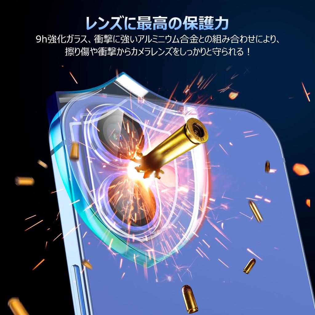 Podick Camera Cover per iPhone Fotocamera Trasparente Full 9H Temperato Antigraffio Lente Protezione Fotocamera per iPhone Alta Sovraesposizione Nero Lente Fotocamera