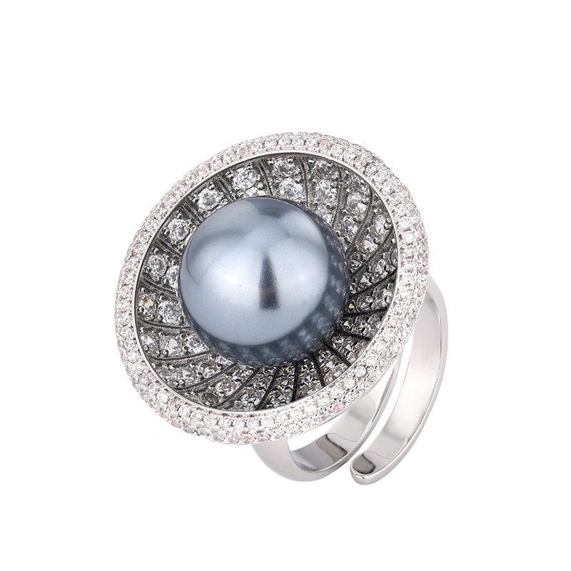 Jewelry Copper Bottom Pearl Plated Vintage Round Set Female 14Mm