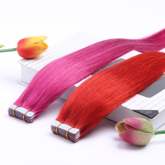 Yousheng 50CM Tape-in Haarverlängerung Natürliches Aussehen Halloween-Kostüm Cosplay Bühnenauftritt Party Damen Haarverlängerung mit Unsichtbarem Klebeband