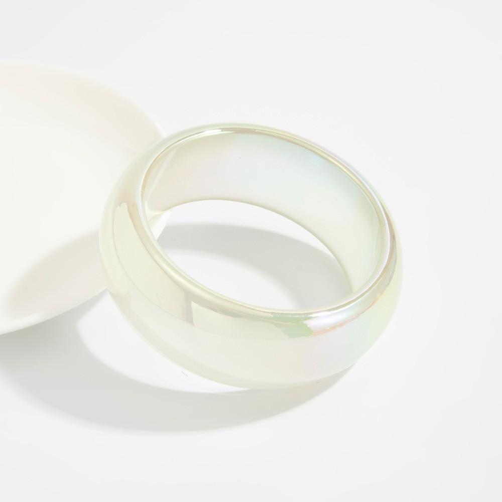 Transparent Colorful Resin Bangles Punk Hip Hop Chunky Bangles Laser Bracelets Women Jewelry