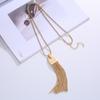 DIMANAF 2024 Four Seasons Pendant Retro Accessory Long Ethnic Style Leaf Simple Accessories Pendant A21