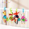 Baby Crib Stroller Hanging Toy With Plush Animal, Rattle Teether | Montessori Sensory Toy For Newborns  Car Seat Activity Toy