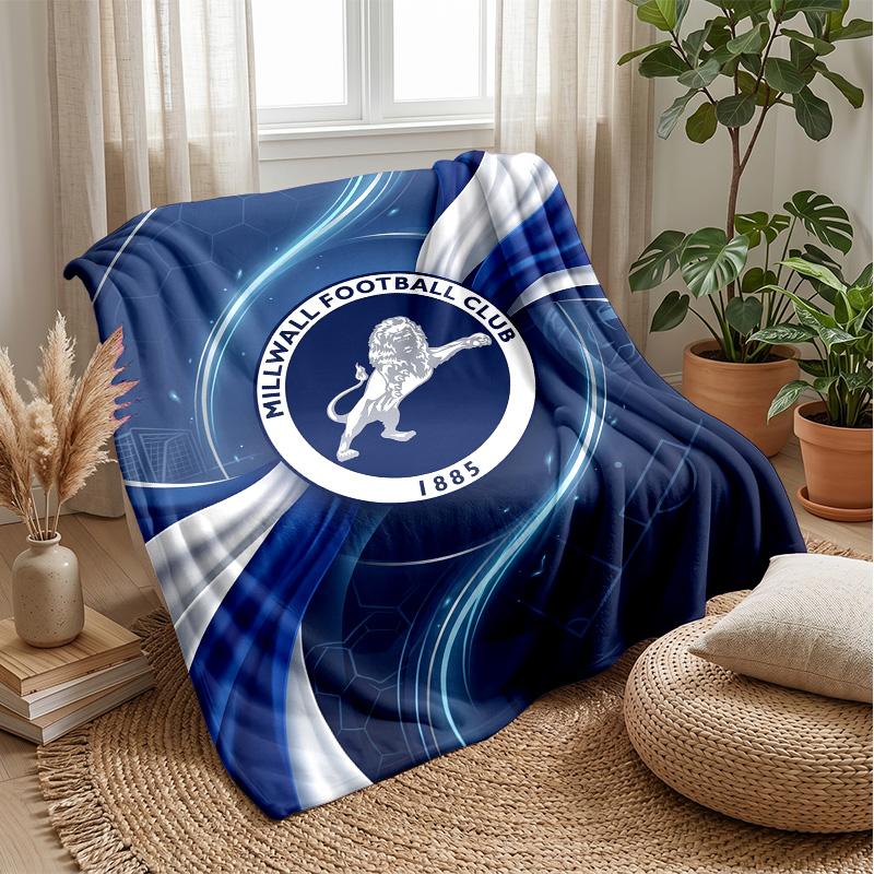 Coperta in Flanella con Stampa Millwall Football, Coperta Morbida Calda Leggera per Divano Letto Campeggio