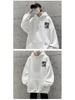 Men's Heavyweight Hooded Sweatshirt - Trendy Autumn/Winter High Street Style, Loose Fit, Velvet Lined.