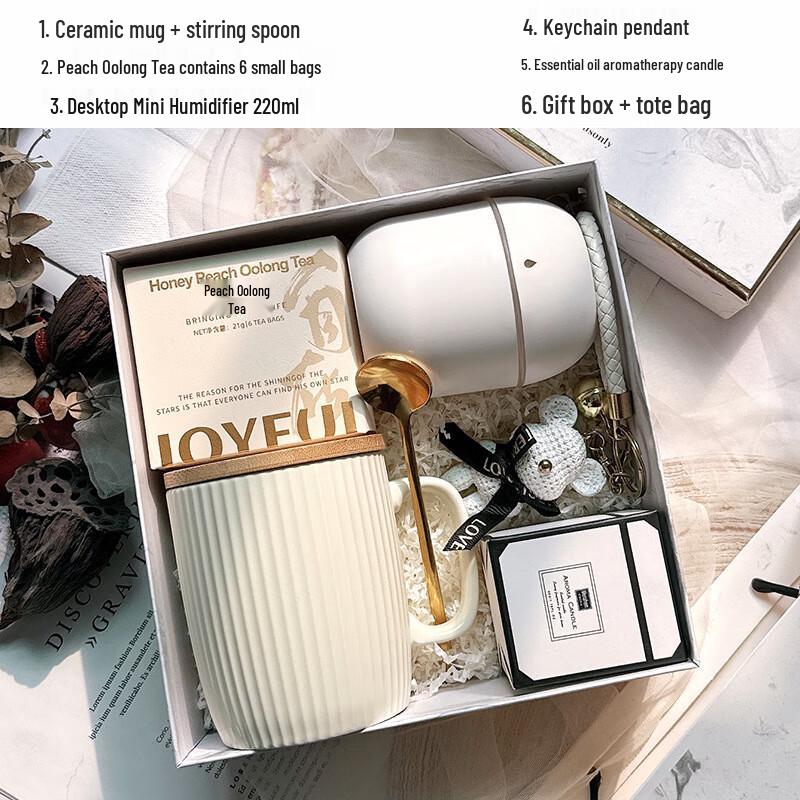 Beige Ceramic Mug Gift Set