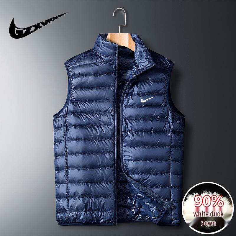 Jachetă de puf ușoară pentru bărbați, mărimi mari, casual și rezistentă la vânt pentru toamnă/iarnă