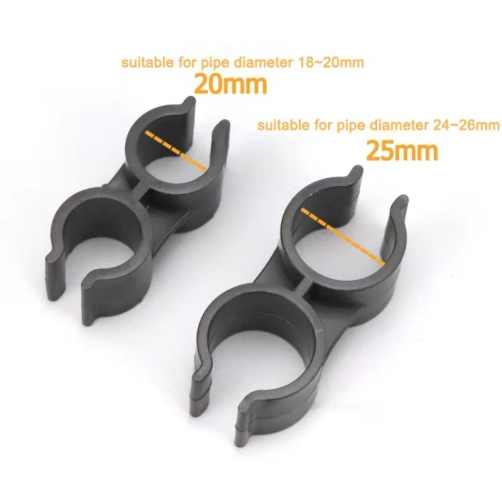 10Pcs 20/25/32mm Dual Pipe Clip Double-ended Tube Clips  Agricultural Irrigation