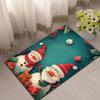 Snowman Polyester Area Rug with Non-Slip Backing – Durable Crystal Velvet Carpet, Festive Design for Home, Cafe & Hotel Decor,