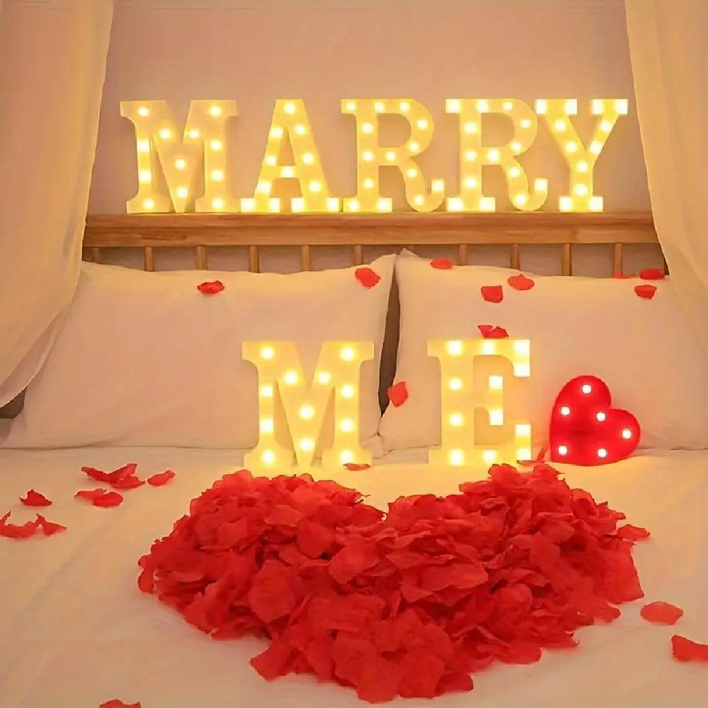 1PC LED Alphabet&Number Lights For Home,Wedding,Proposal,Birthday,Party,Photo Prop, Battery Powered White Decorative Night Light