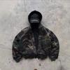 Oversized Camo Hooded Sweatshirt Men Women Streetwear Hip Hop Jacket With 3D Print Loose Fit Zip-Up Pullover